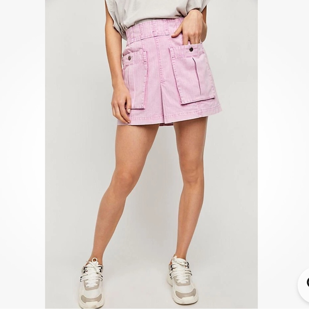 Free People West Coast Wash Mini Skirt Burgundy Road Size  Pink Women's